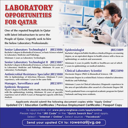 Laboratory technician jobs overseas